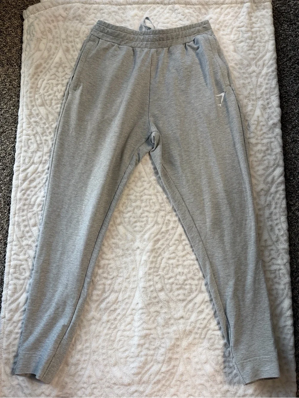 Gymshark Men’s Critical 2.0 Athletic Joggers in Light Grey Marl | Size M